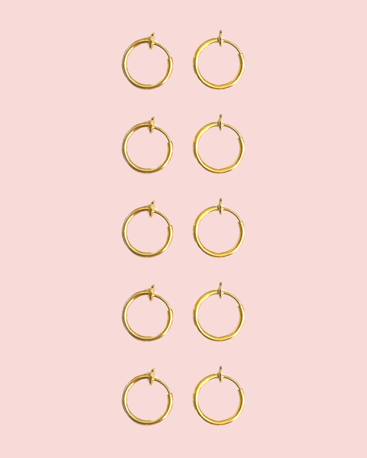 Hoolahoop earparty L - Klipoorbellen.comKlipoorbellenGoudkleurig