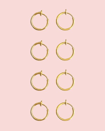 Hoolahoop earparty M - Klipoorbellen.comKlipoorbellenGoudkleurig