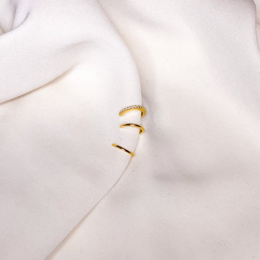 3 Is A Crowd - Klipoorbellen.comEarcuffsGoud (goldplated)