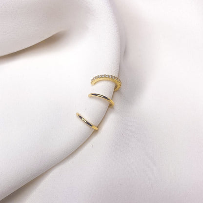 3 Is A Crowd - Klipoorbellen.comEarcuffsGoud (goldplated)